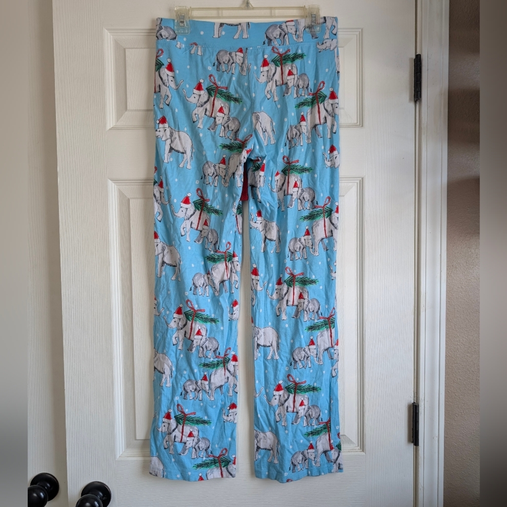 Cynthia Rowley Women's Pajama Bottoms With Holiday Elephant Print Size S - Picture 4 of 6